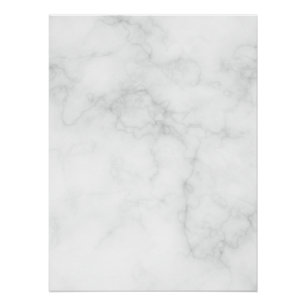 Modern White Marble Poster