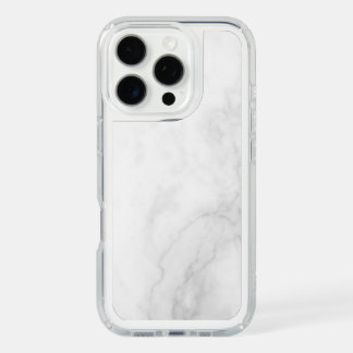 Modern White Marble iPhone 16 Pro Case