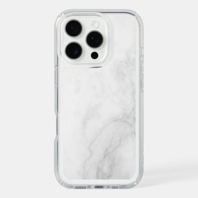 Modern White Marble Speck iPhone Case (Front)