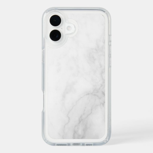 Modern White Marble Speck iPhone Case (Front)