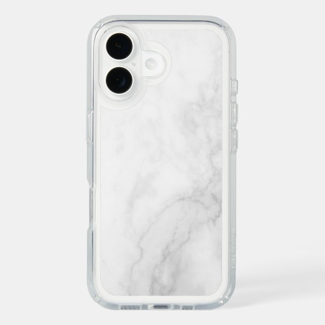 Modern White Marble Speck iPhone Case (Front)