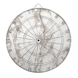 Modern White Marble Texture Pattern Dart Board