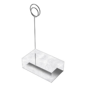 Modern White Marble Texture Table Card Holder Desi