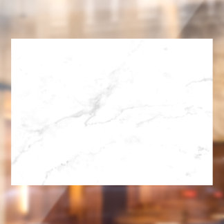 Modern White Marble Window Cling