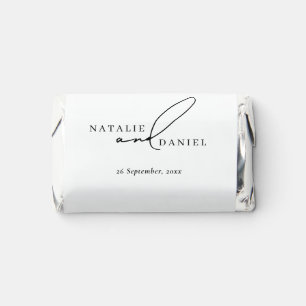 Modern White Minimal Classic Chic Wedding Hershey's Miniatures