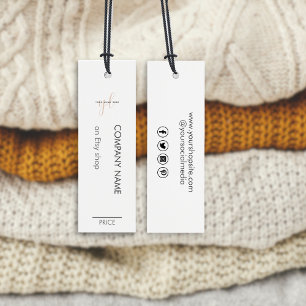 Modern White Minimalist Business Logo Price Tag