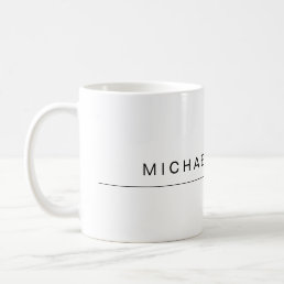 Modern White Minimalist Plain Elegant Professional Coffee Mug