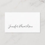 Modern white minimalist professional simple business card