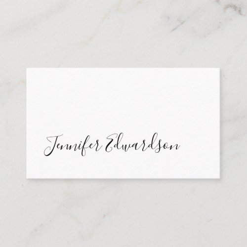 Modern white minimalist professional simple business card