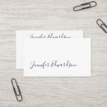 Modern white minimalist professional simple business card