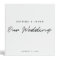 Modern White Minimalist Script Wedding Album