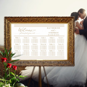 Modern White Minimalist Wedding Seating Chart - 18