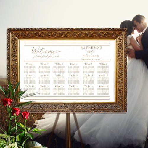 Modern White Minimalist Wedding Seating Chart _ 18