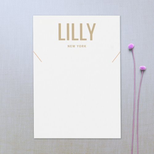 Modern White Necklace  Display Card