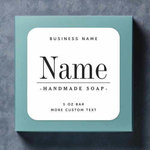 Modern white or any color square product labels