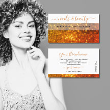 Modern White Orange Gold Sparkle Glitter Glamorous
