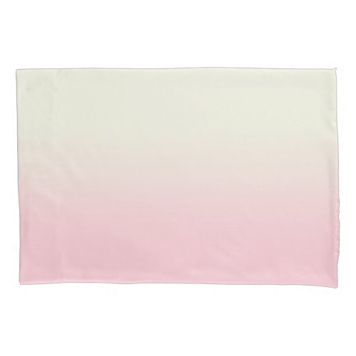 Modern White Pastel Pink  Ombre Gradient  Pillow Case