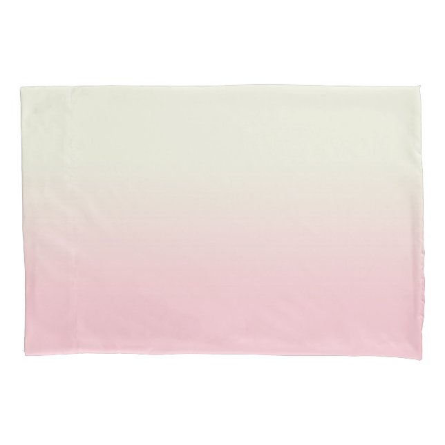 Modern White Pastel Pink  Ombre Gradient  Pillow Case (Front-Left)