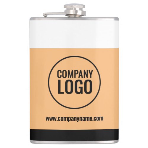 Modern White Peach Black Company Logo Website Flask