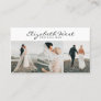 Modern white photography trendy photo calligraphy business card