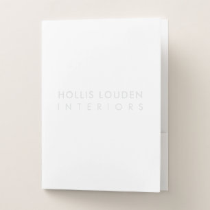 Modern White Pocket Folder