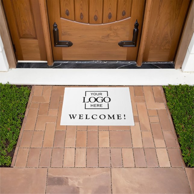 Modern White Promotional Business Logo Door Mat (Outdoor)