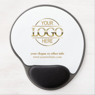 Modern White Promotional Company Business Logo Gel Mouse Pad