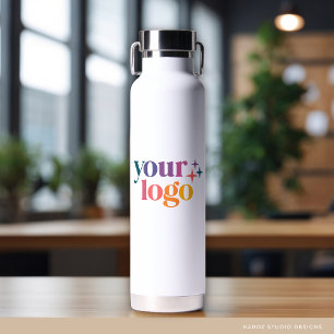 Modern White Promotional Company Custom Logo Water Bottle