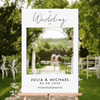 Modern White Prop Wedding Selfie Photo Frame