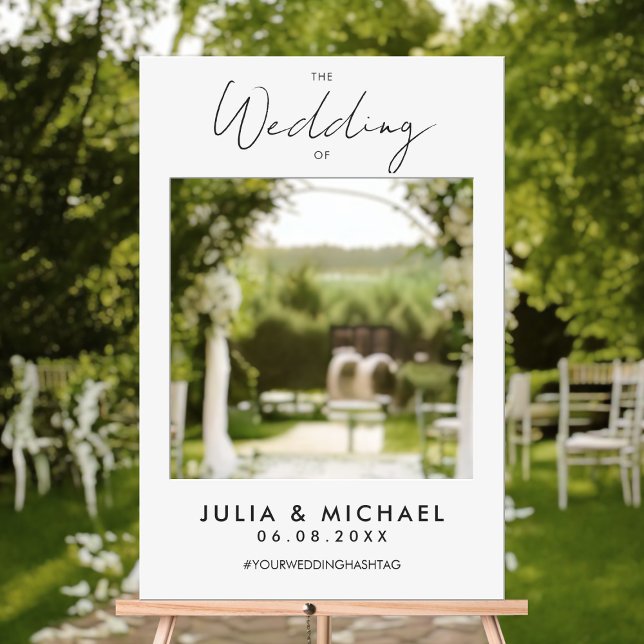 Modern White Prop Wedding Selfie Photo Frame Foam Board (Creator Uploaded)