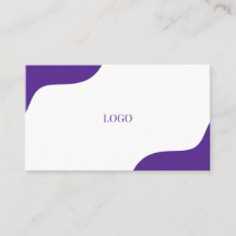 modern white purple business card