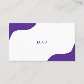 modern white purple business card