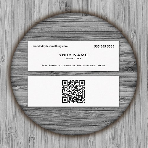 Modern White QR Code Business Card Template