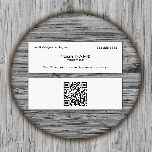 Customizable Modern White QR Code Business Card Template