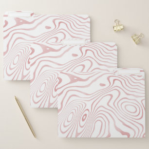 Modern White Rose Gold Marble Abstract File Folder