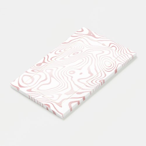 Modern White Rose Gold Marble Abstract Post_it Notes