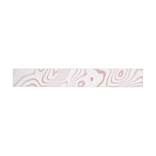 Modern White Rose Gold Marble Abstract Wrap Around Label