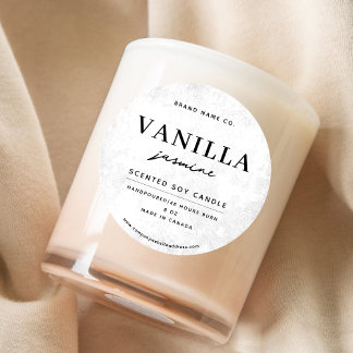 Modern White Rustic Classic Round Sticker