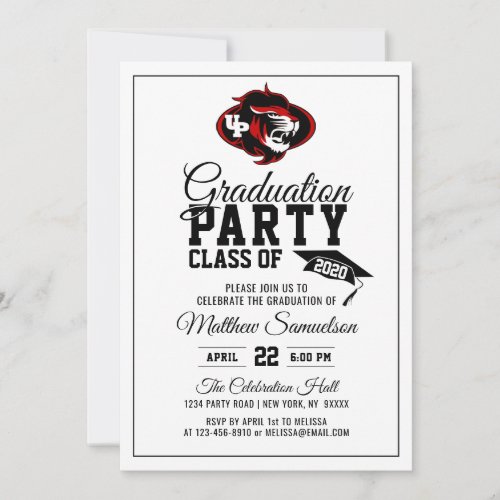 Modern White School GRADUATION Party | add LOGO