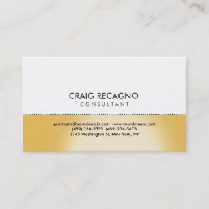 Modern White Simple Consultant Business Card