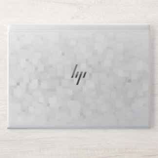 Modern White Square Pattern HP Laptop Skin