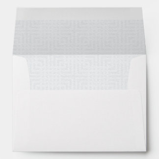 Modern White -Squares Pattern- Lined Envelope