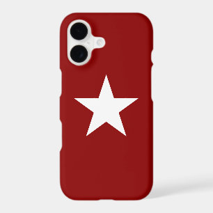 Modern White Star Mark Christmas Red iPhone 17 Case