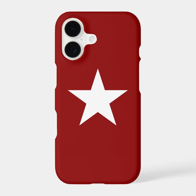 Modern White Star Mark Christmas Red Case-Mate iPhone Case (Back)