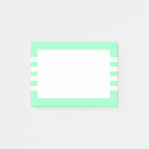 Modern White Stripes Mint Green Post-it Notes