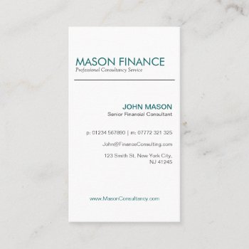 Modern White Upright - Professional Business Card by ImageAustralia at Zazzle