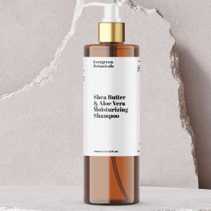 Modern white waterproof cosmetics bottle label