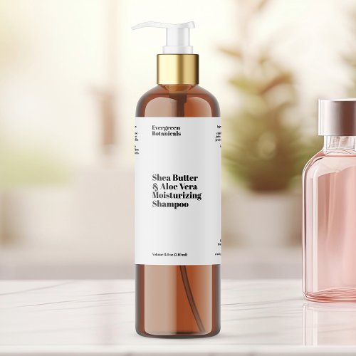 Modern white waterproof cosmetics bottle label