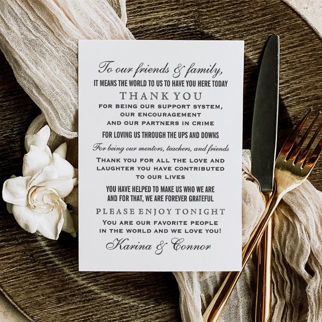 Modern White Wedding Guest Thank You Card (Creator Uploaded)