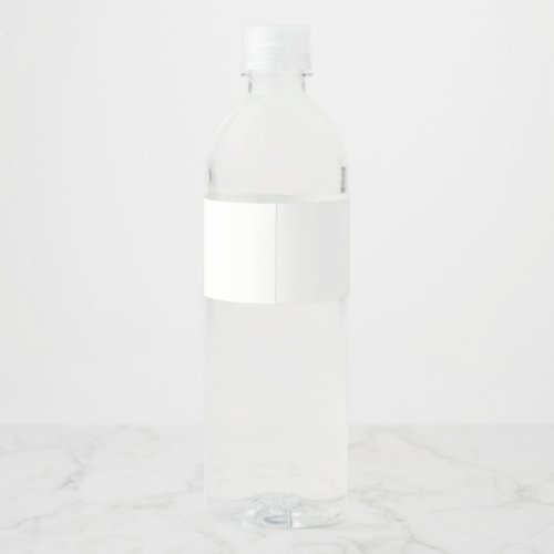 Modern White Wedding Script Monogram Water Bottle Label